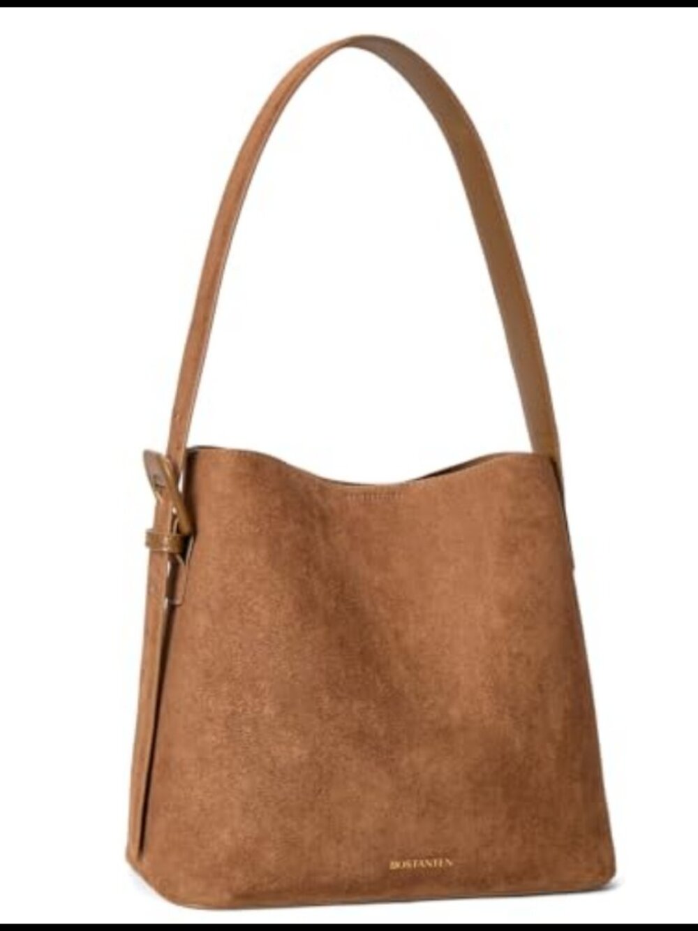 Vegan Suede Bucket Bag Hobo Purse Adjustable Strap Shoulder Handbag